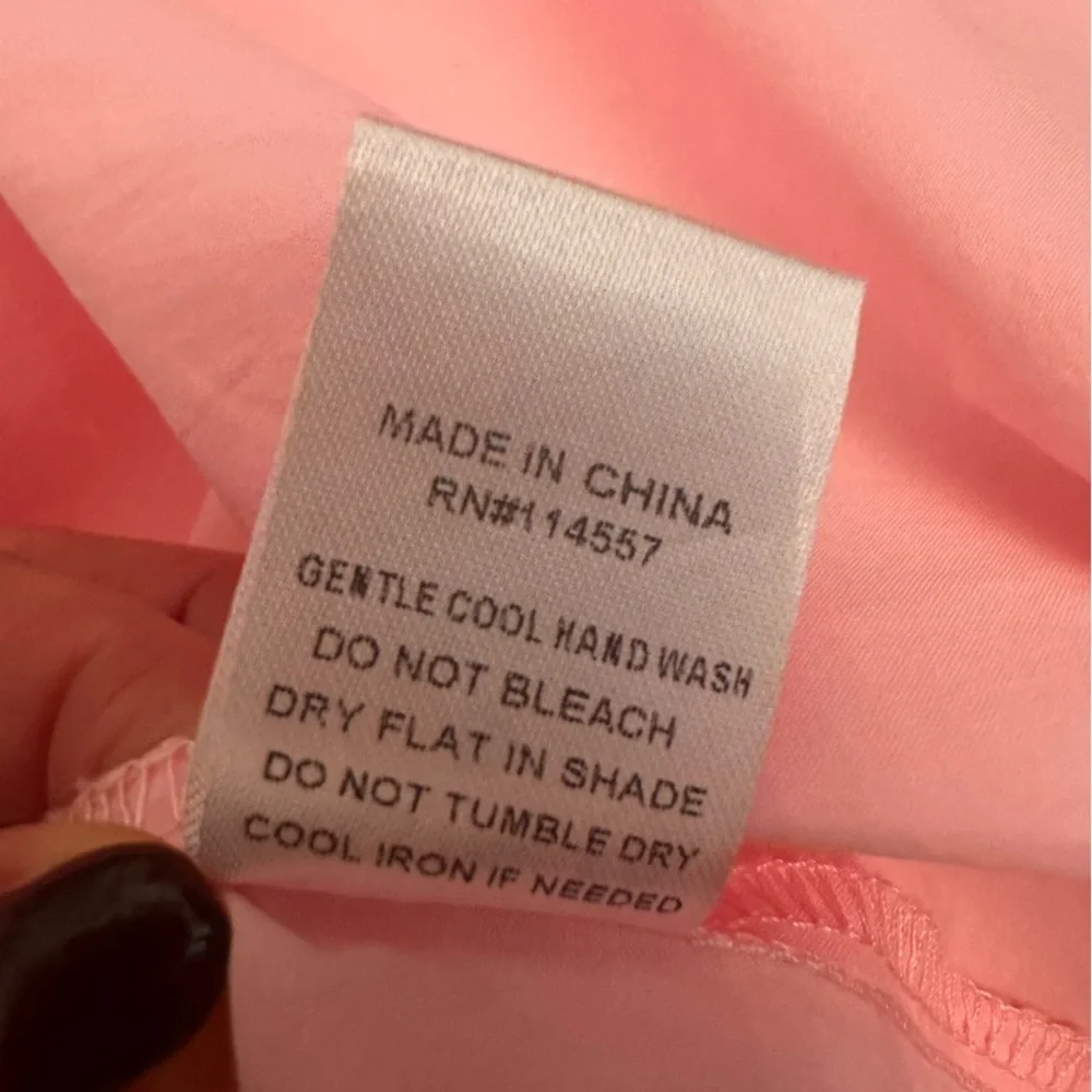 THML Gwen puff sleeve top in pink size S (c5)